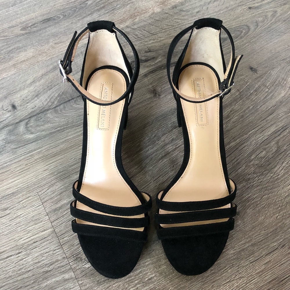 Antonio Melani Black Sandals - Picture 1 of 8